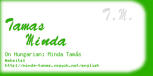 tamas minda business card